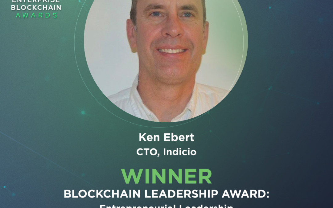 Ken Ebert takes home the Entrepreneurial Leadership Enterprise Blockchain Award