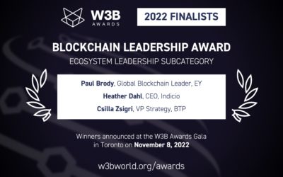Heather Dahl, CEO of Indicio, Named a Finalist in the Ecosystem Leadership Category of the Blockchain Leadership Awards