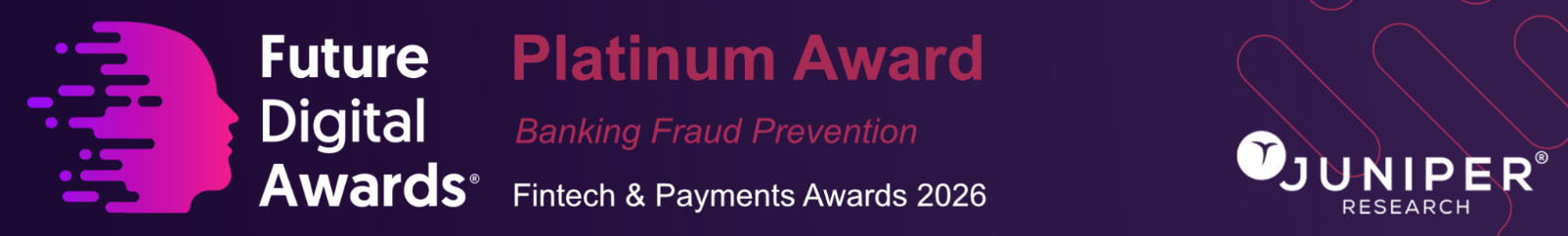 Juniper Research 2026 Future Digital Awards — Platinum, Banking Fraud Prevention